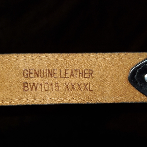 Kingsize Men's Genuine Leather Casual Square Buckle Belt Black US Size 4x - Picture 2 of 5